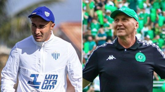 Técnicos Cauan de Almeida, do Avaí, e Gilmar Dal Pozzo, da Chapecoense