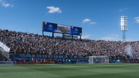 Torcida do Atlético no Defensores del Chaco, em Assunção, antes da final da Copa Sul-Americana