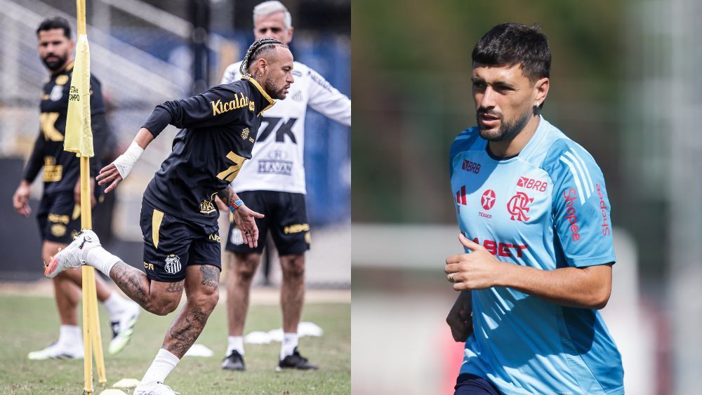Em situações distintas, Santos e Flamengo se enfrentam pelo Brasileiro