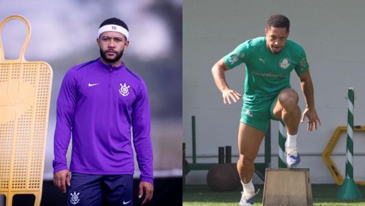 Memphis Depay e Vitor Roque serão titulares em Corinthians x Palmeiras