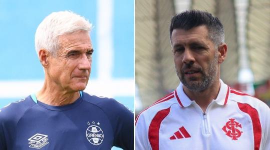 Técnicos Luís Castro, do Grêmio, e Paulo Pezzolano, do Inter, estreiam em clássicos GreNais