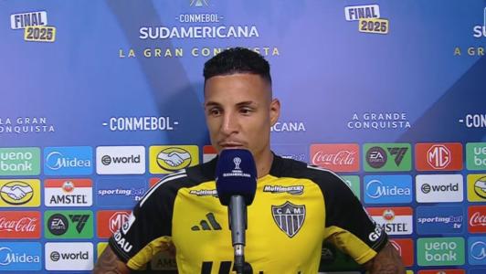 Guilherme Arana fala com a imprensa antes da final de logo mais