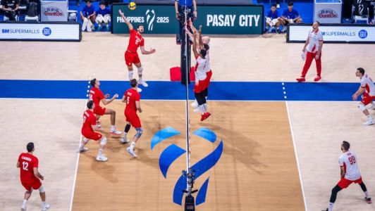 Turquia x Polônia durante disputa do Mundial Masculino de Vôlei 2025