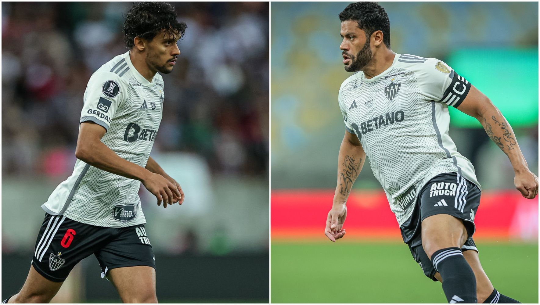 Hulk e Scarpa discutem durante jogo entre Atlético e Fluminense pela Libertadores