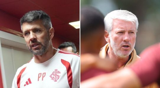 Técnicos Paulo Pezzolano, do Inter, e Odair Hellmann, do Athletico