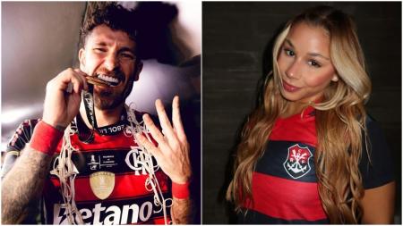 Leo Pereira e Flávia Saraiva, do Flamengo