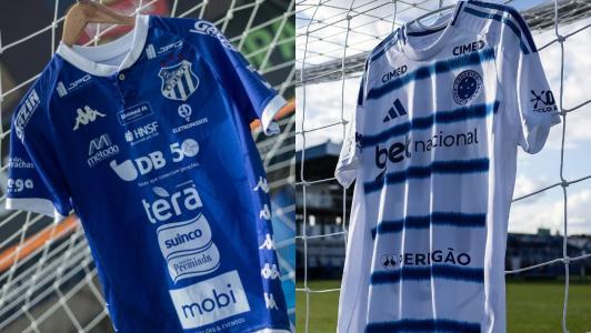 Camisas de URT e Cruzeiro na Arena DB, em Patos de Minas
