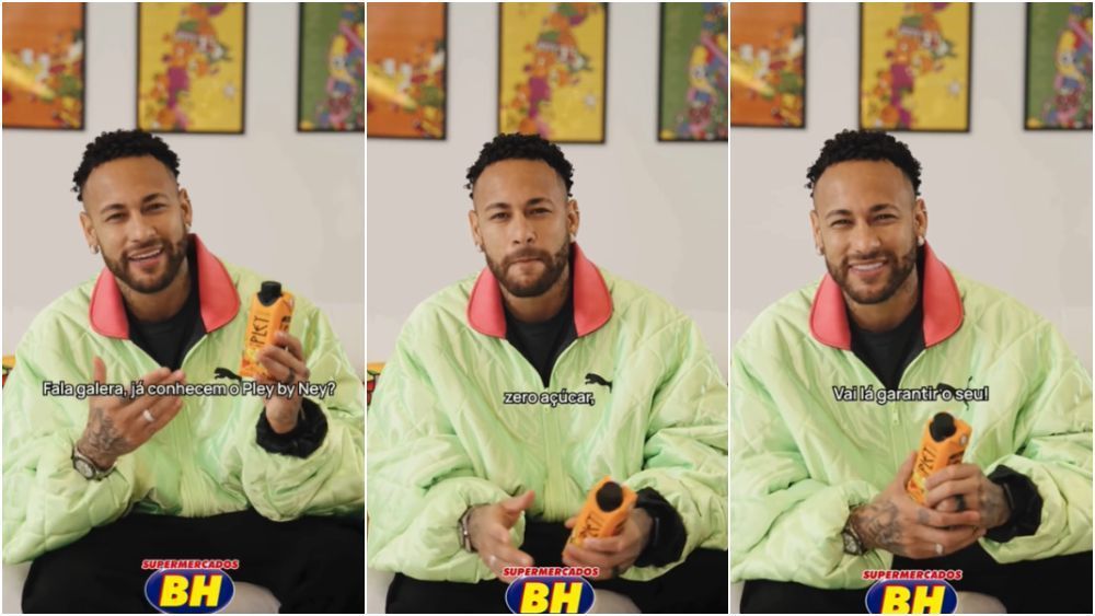 Neymar anuncia venda de bebida nos Supermercados BH, e torcedores do Cruzeiro reagem