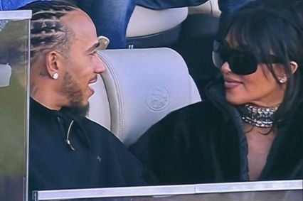 Piloto de Fórmula 1 Lewis Hamilton e a empresária Kim Kardashian