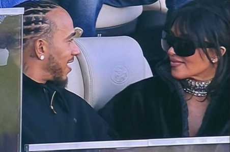 Piloto de Fórmula 1 Lewis Hamilton e a empresária Kim Kardashian