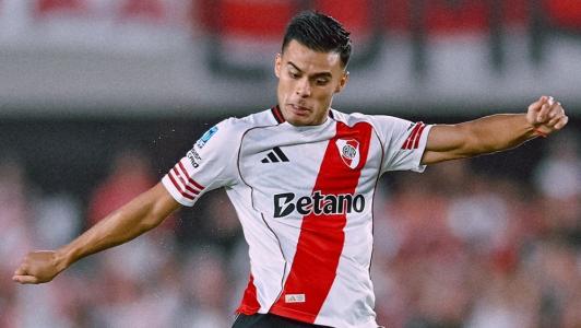 Fausto Vera em ação pelo River Plate contra o Tigre • Reprodução/X/River Plate