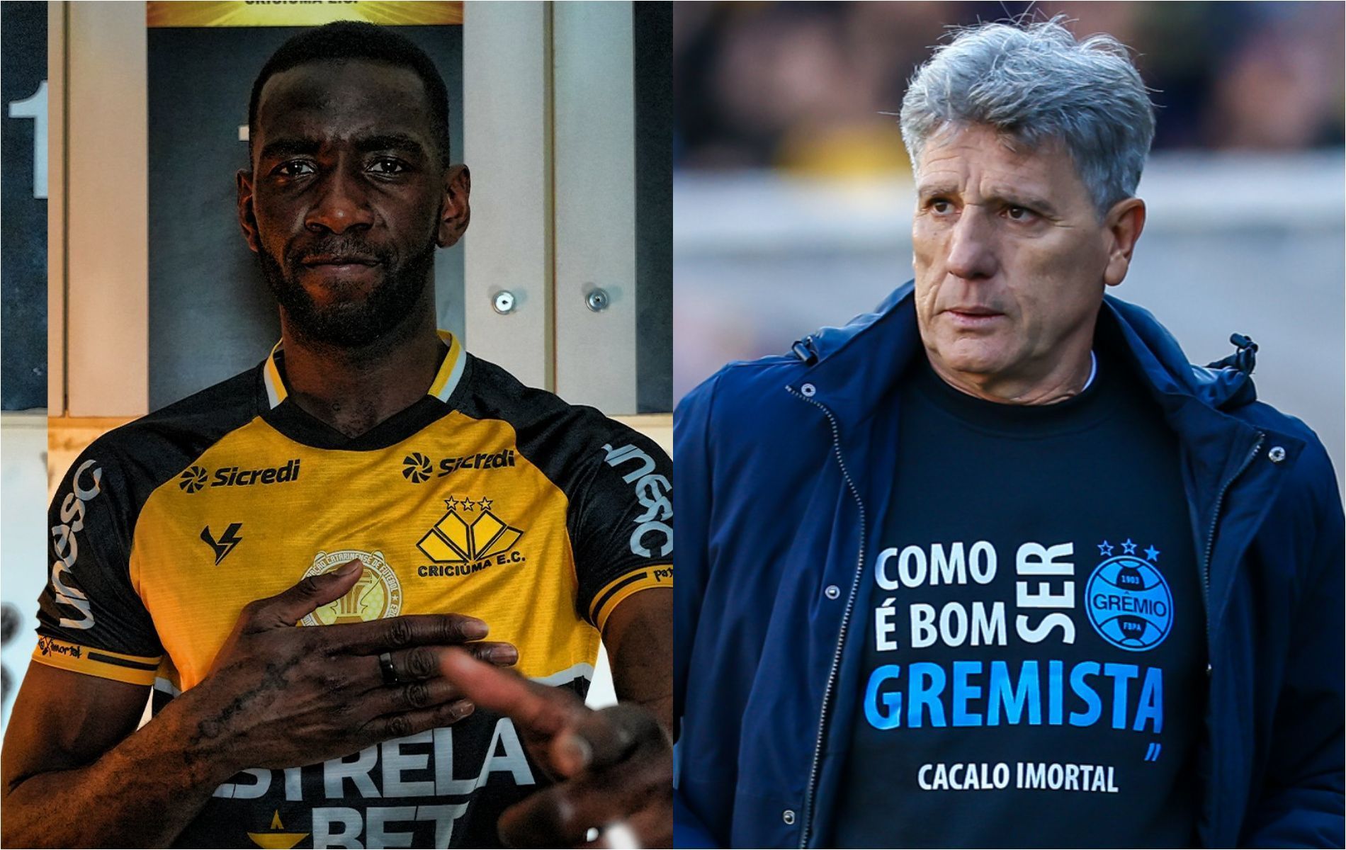 Renato revela bastidores de papo com Bolasie após Criciúma x Grêmio: 'Gosto muito'