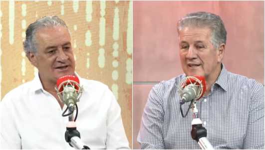 Sérgio Coelho, presidente do Atlético, e João Leite, ídolo atleticano