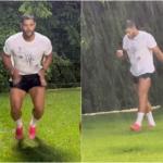 Hulk, do Atlético, treina sob temporal antes de clássico contra o América; veja vídeo