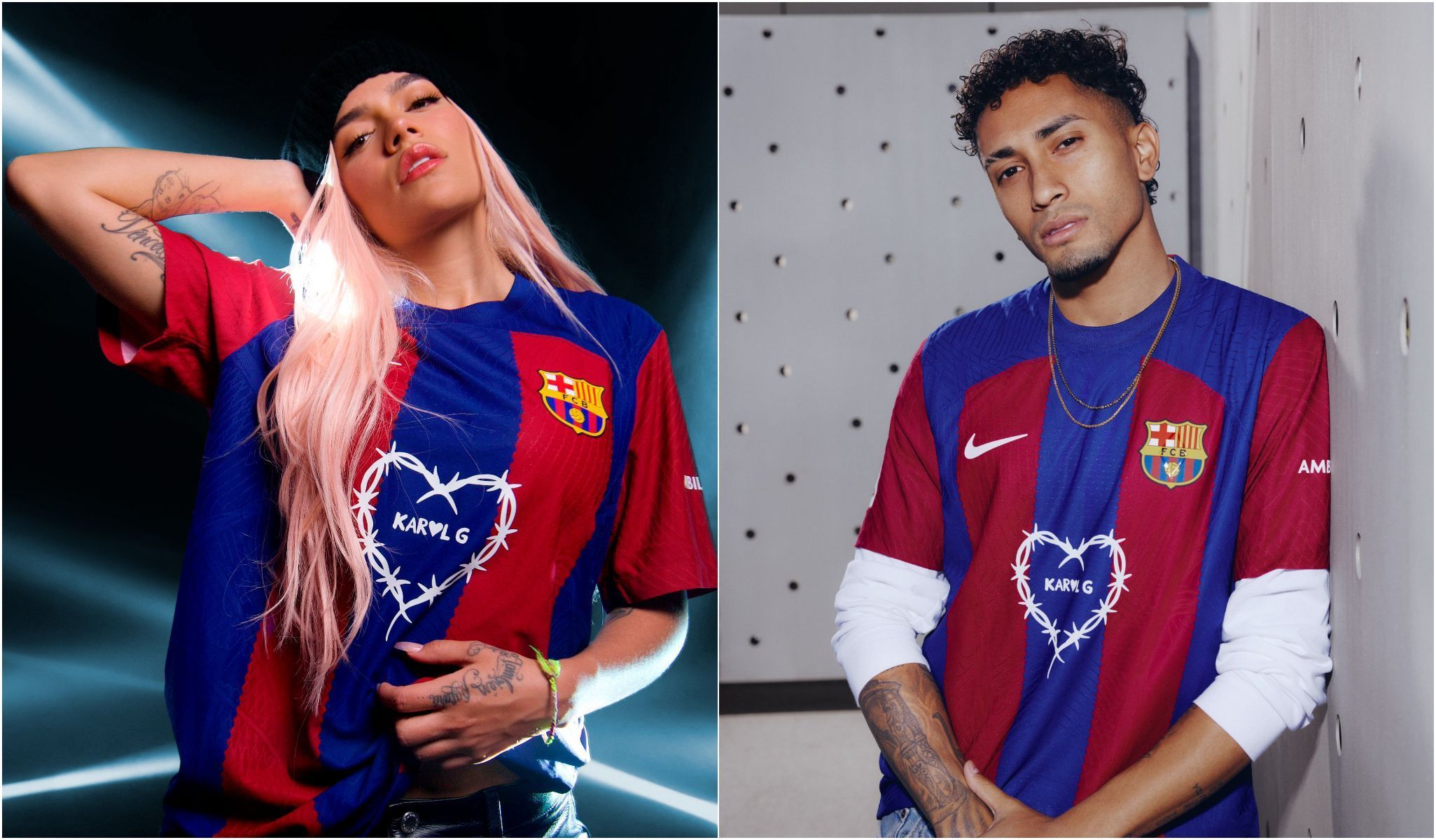 Barcelona enfrenta Real Madrid com 'patrocínio' de estrela da música; veja fotos