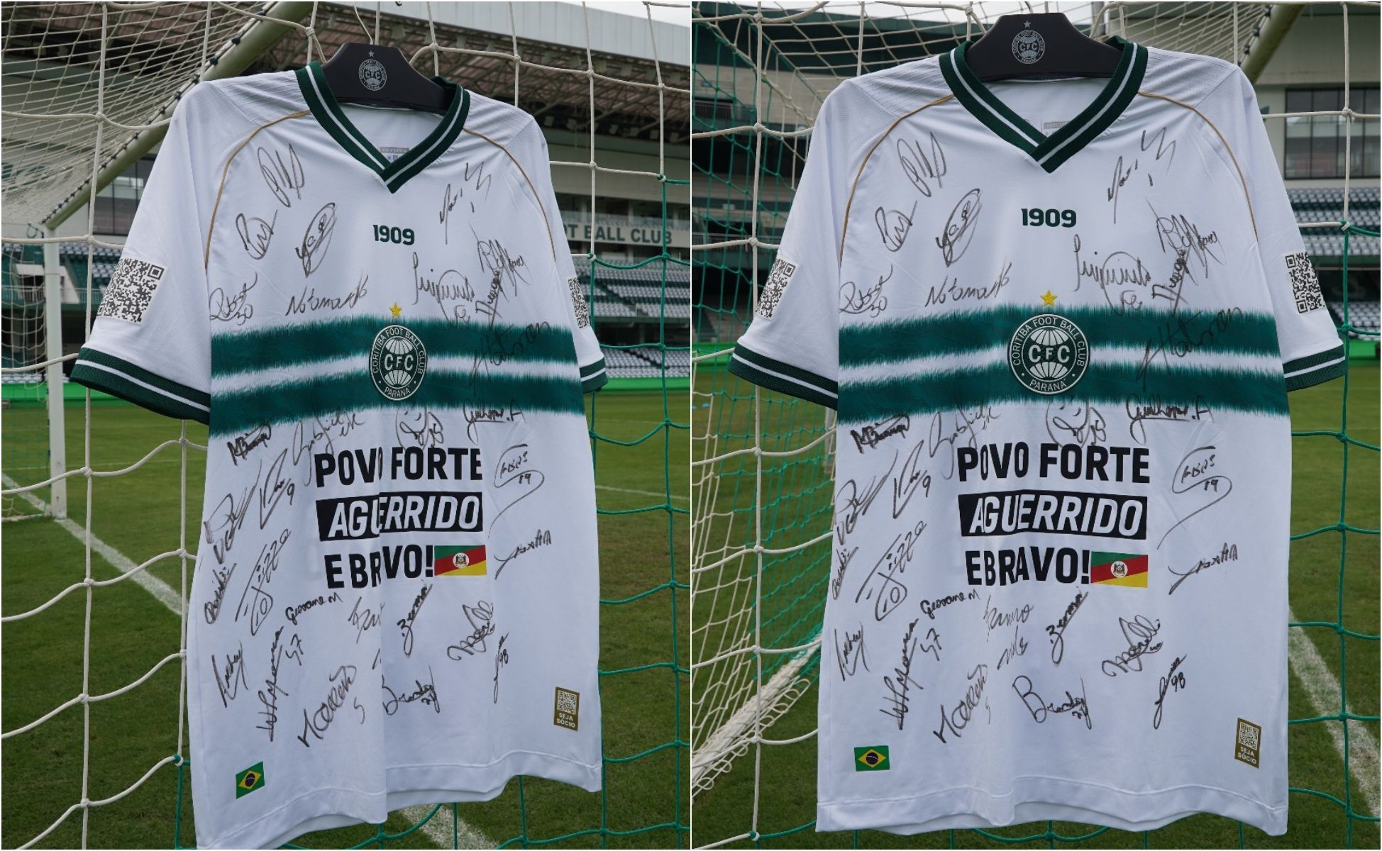 Coritiba leiloa camisas para arrecadar fundos para as vítimas de enchentes no RS