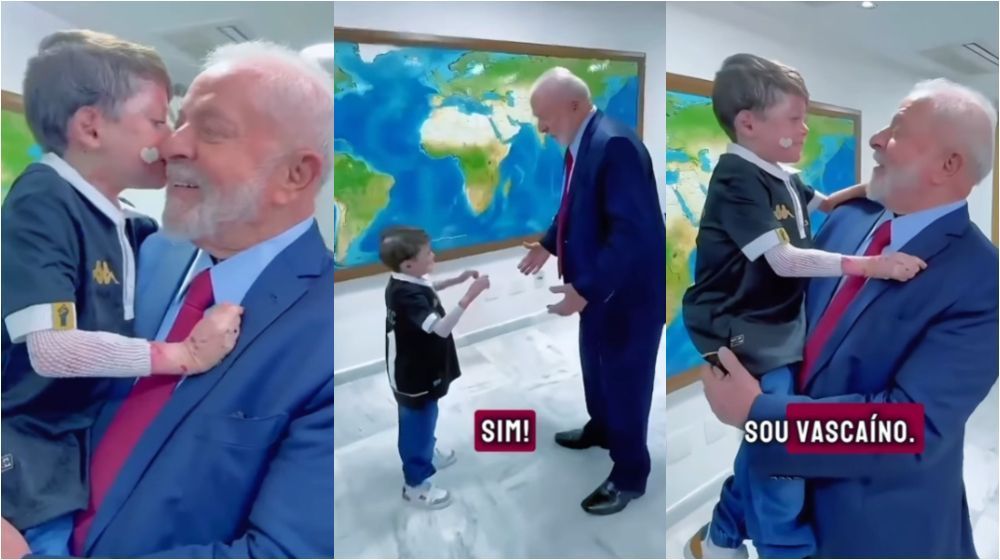 Presidente do Brasil, Lula parabeniza pequeno Gui após prêmio The Best da Fifa