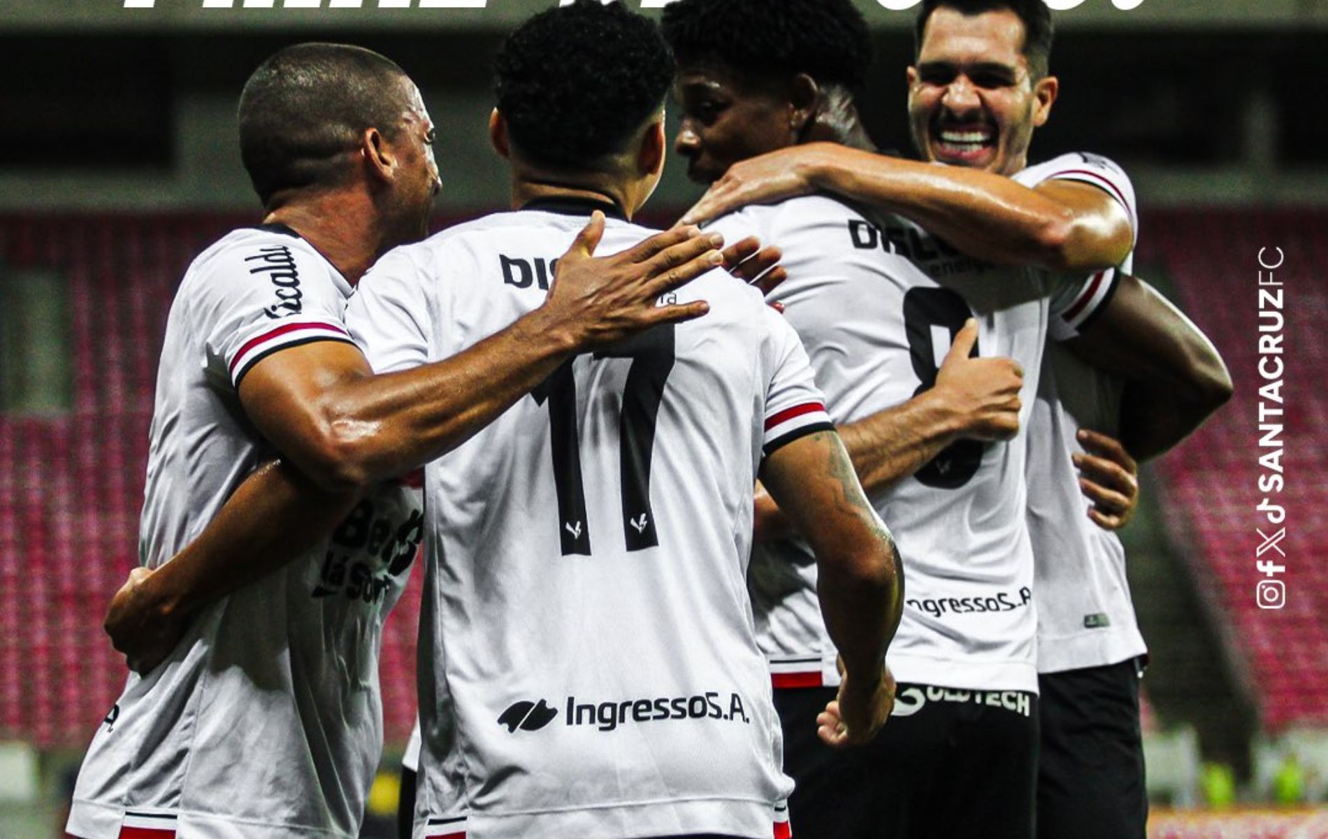 Santa Cruz goleia Jaguar, vence a terceira consecutiva e segue líder do Pernambucano