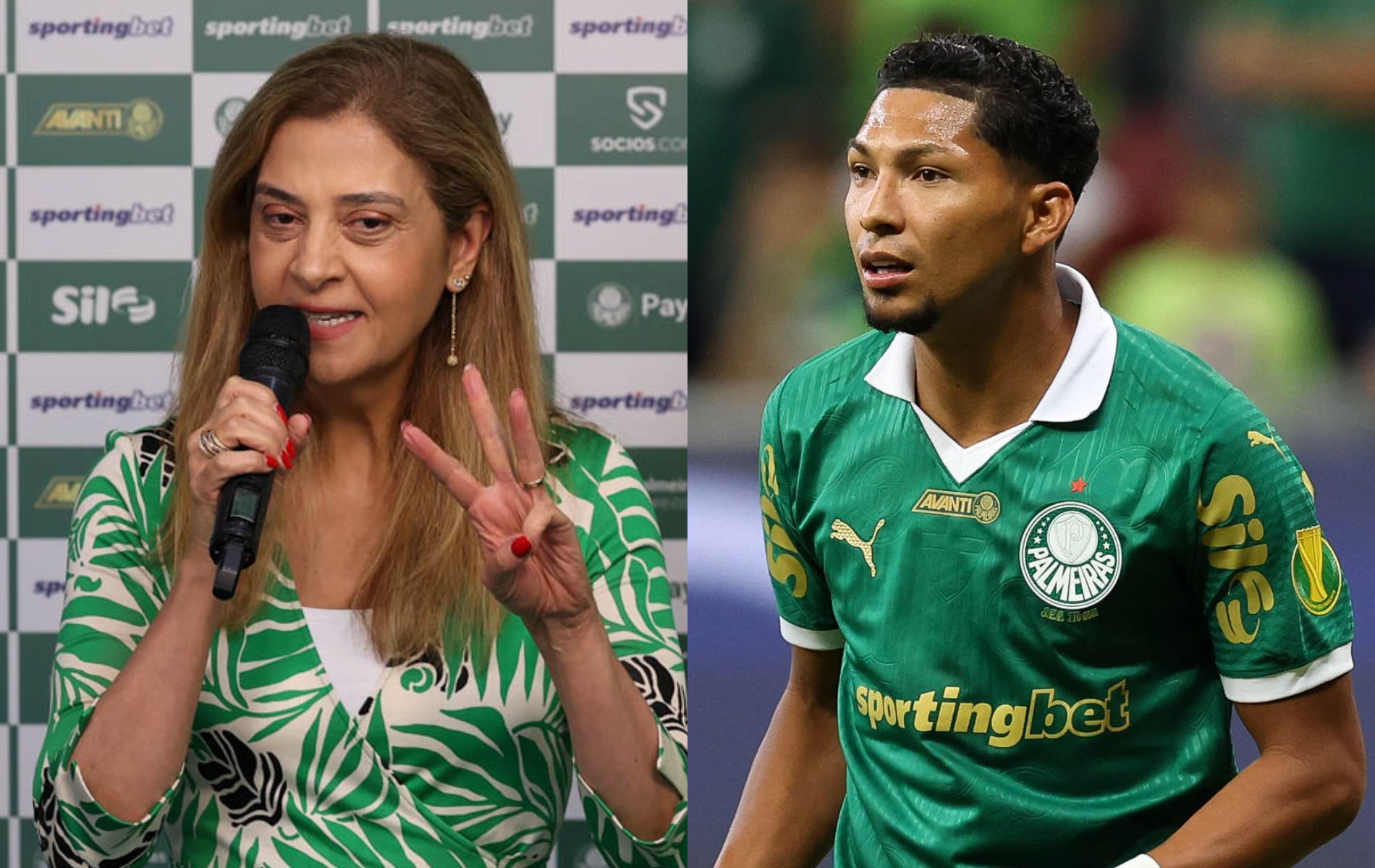 Presidente do Palmeiras, Leila cobra que Rony cumpra acordo com Atlético