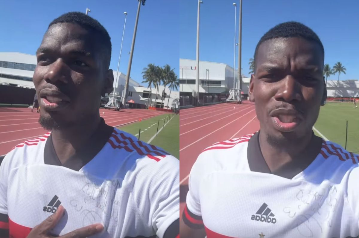 Pogba posa com camisa do Flamengo e manda recado para ídolo brasileiro