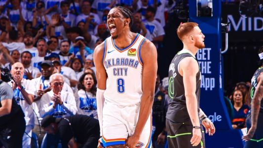 Jalen Williams na final da Conferência Oeste da NBA pelo Oklahoma City Thunder