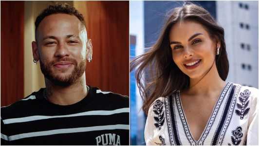 Atacante Neymar e influenciadora Amanda Kimberlly