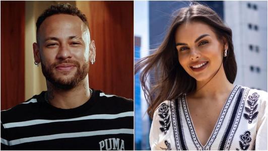 Atacante Neymar e influenciadora Amanda Kimberlly