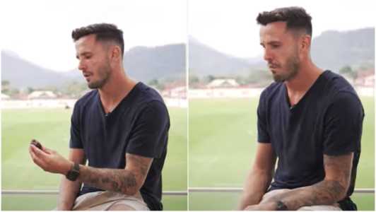 Saúl Ñíguez experimentando comidas brasileiras no Flamengo