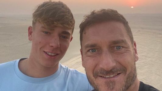 Cristian Totti e pai, Francesco Totti, campeão da Copa do Mundo de 2006 com a Itália