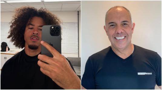 Rapper L7nnon e Marcos Braz