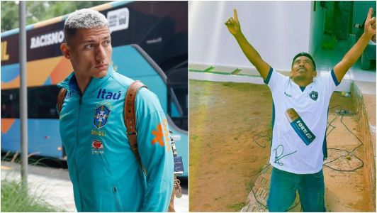 Atacante Richarlison e Lalau