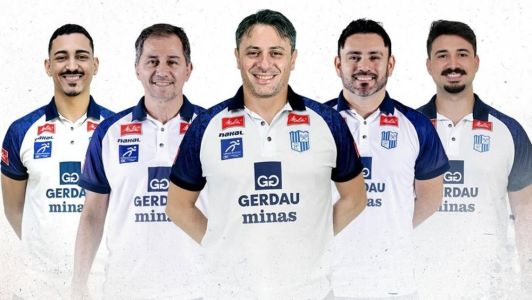 A nova comissão técnica do Gerdau Minas, para a temporada 2025/26