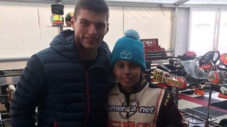Max Verstappen e Gabriel Bortoleto, em 2017