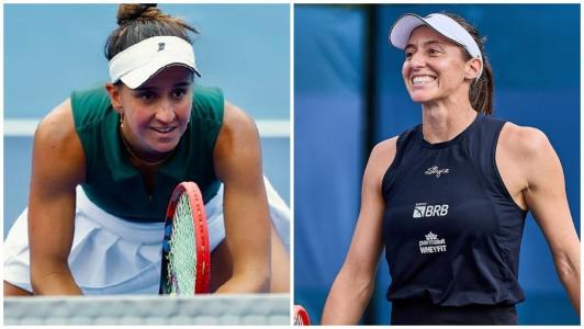 Ingrid Martins e Luísa Stefani, em ação no US Open, nos Estados Unidos
