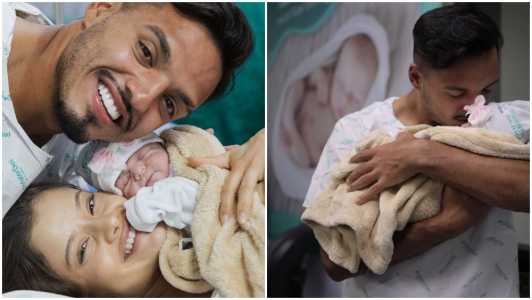 Gabriel Menino, do Atlético, anuncia nascimento da filha Maria Liz
