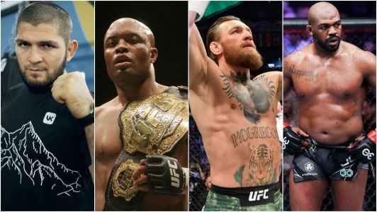 Khabib Nurmagomedov, Anderson Silva, Conor McGregor e Jon Jones