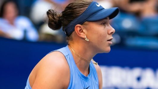 Amanda Anisimova, em ação no US Open