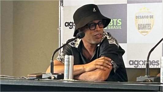 Ronaldinho Gaúcho, em entrevista coletiva, nesta quarta-feira (3), no Mineirão