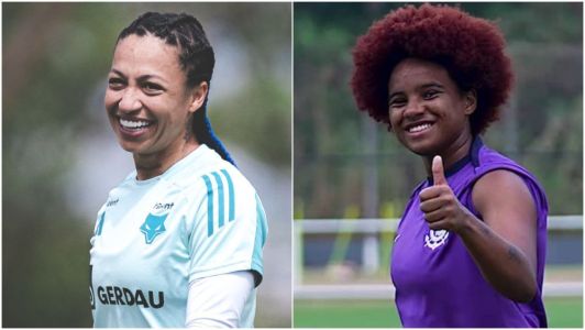 Byanca Brasil, do Cruzeiro, e Carol Nogueira, do Corinthians