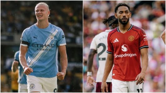 Haaland, do Manchester City, e Matheus Cunha, do Manchester United