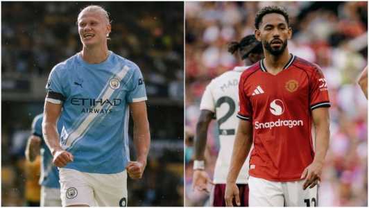 Haaland, do Manchester City, e Matheus Cunha, do Manchester United