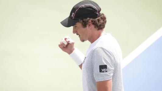 João Fonseca em ação no US Open, nos Estados Unidos