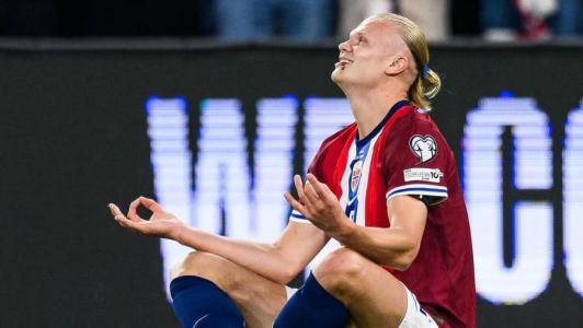Erling Braut Haaland, da Noruega, nesta terça-feira (9)