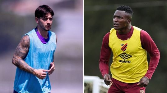 Rodrigo Garro, do Corinthians, e Kevin Viveros, do Athletico-PR