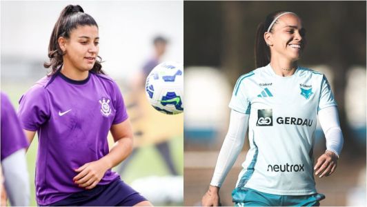 Duda Sampaio, do Corinthians, e Leticia, do Cruzeiro