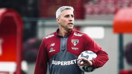 Hernán Crespo encerrou a preparação do time do São Paulo, que enfrentará o Botafogo, neste domingo (14)