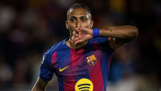 Raphinha em ação pelo Barcelona