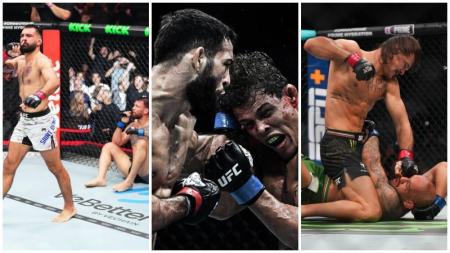 Maurício Ruffy perdeu para Benoit Saint-Danis, Caio Borralho foi superado por Imavov e Jean Silva sucumbiu diante de Diego Lopes