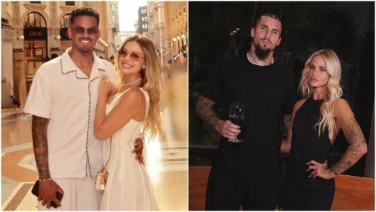 Wenderson Galeno e Lorena Lopes;  Lyanco e Yasmin Volpato