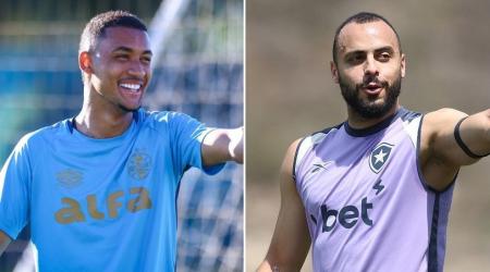 André Henrique, do Grêmio, e Arthur Cabral, do Botafogo, devem ser titulares nos respectivos ataques das equipes
